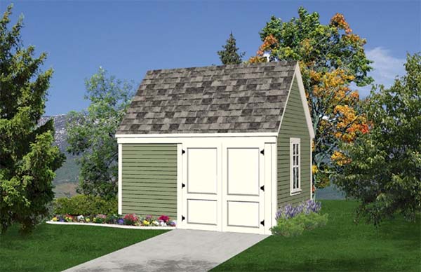 Garden tool lawn tractor shed