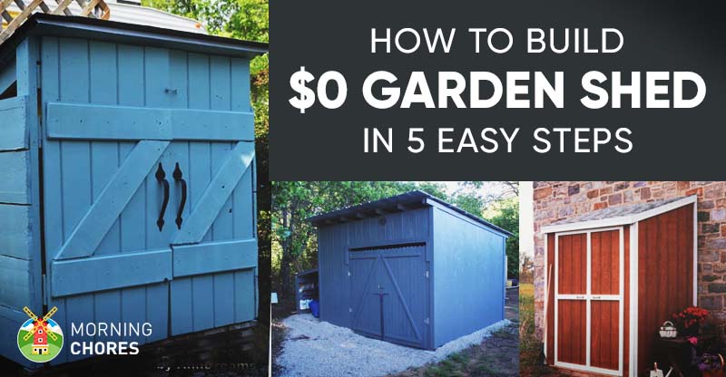 how to build a free garden storage shed + 8 more