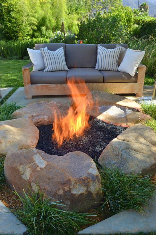 57 Inspiring Diy Outdoor Fire Pit Ideas, Natural Stone Fire Pit Diy