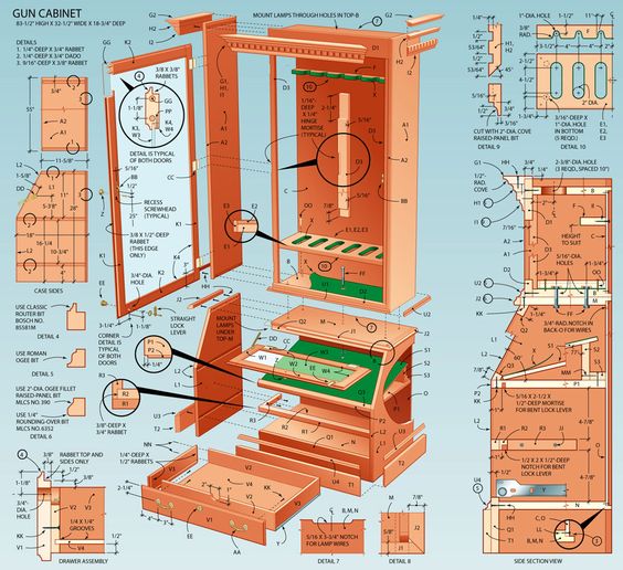 21 interesting gun cabinet and rack plans to securely store your guns