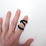 You hair tie will act as the ring band for your DIY flower ring