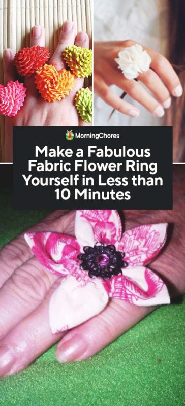Make a Fabulous Fabric Flower Ring Yourself in Less than 10 Minutes PIN