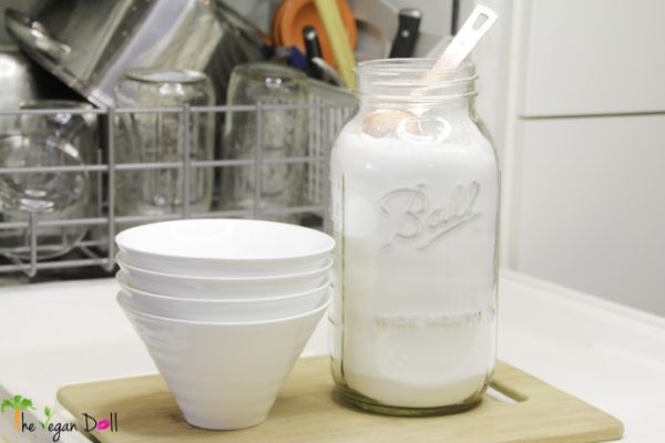 DIY Natural Vegan Dishwasher Detergent Lemon Lavender