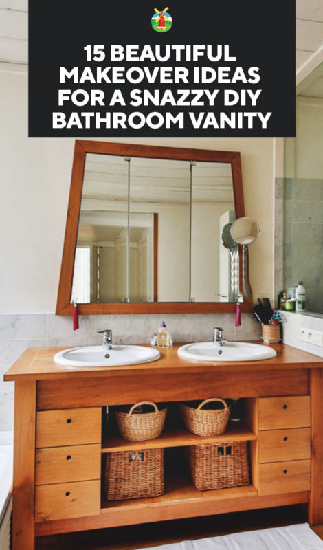 15 Beautiful Makeover Ideas for a Snazzy DIY Bathroom Vanity PIN