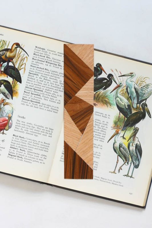 Faux Marquetry Wood Bookmark 25