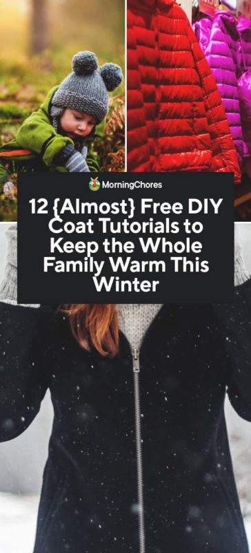 12 Almost Free DIY Coat Tutorials to Keep the Whole Family Warm This Winter PIN