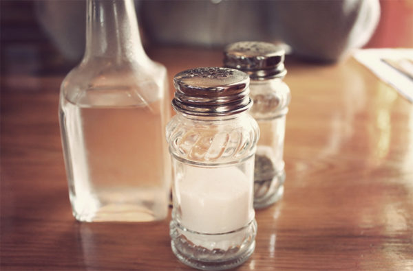 Salt and vinegar bottles