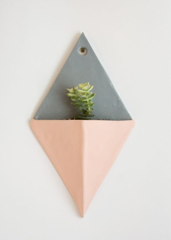 air dry clay wall planter 31