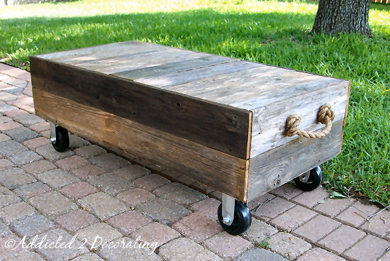 how to make factory cart style coffee table 1