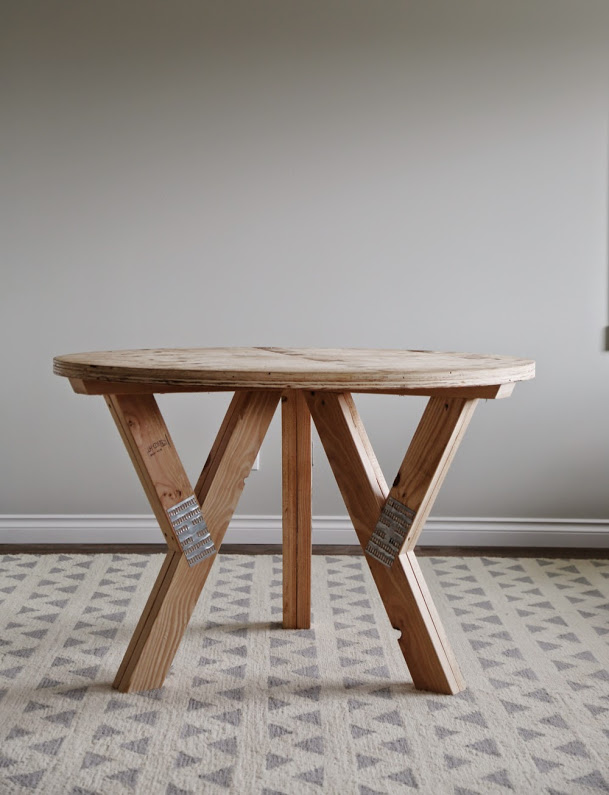 modern industrial table truss wood 2