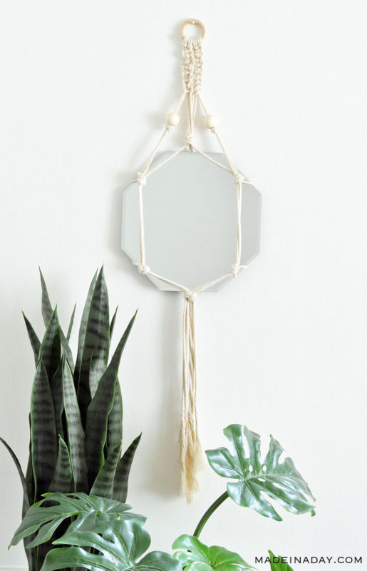 DIY Boho Macrame Mirror Wall Hanging